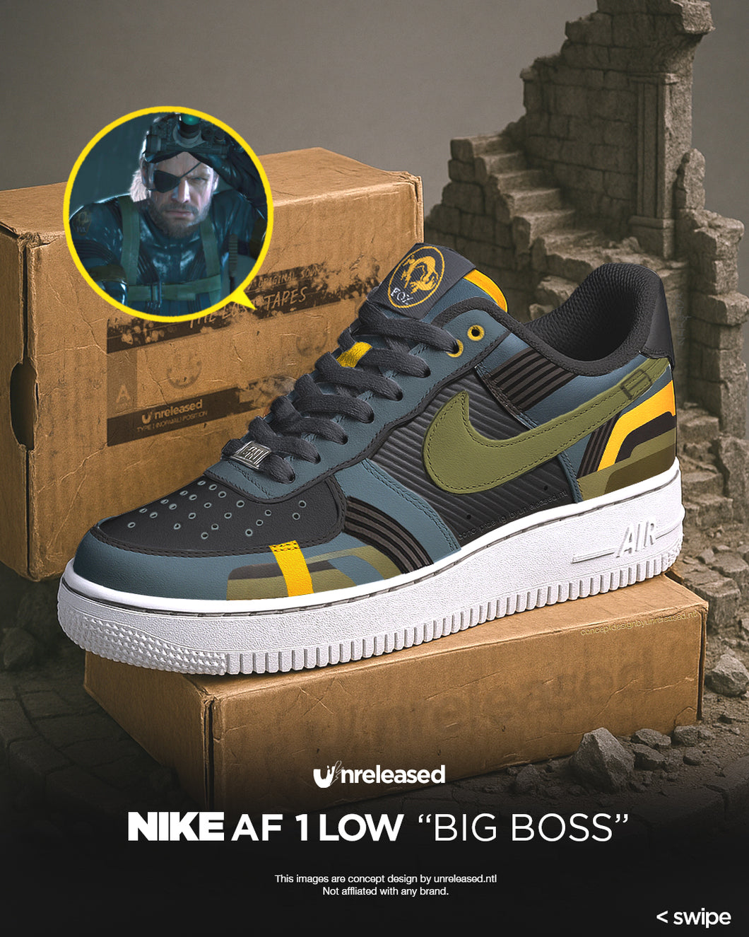 Unreleased - AF1 Big Boss Metal Gear Solid